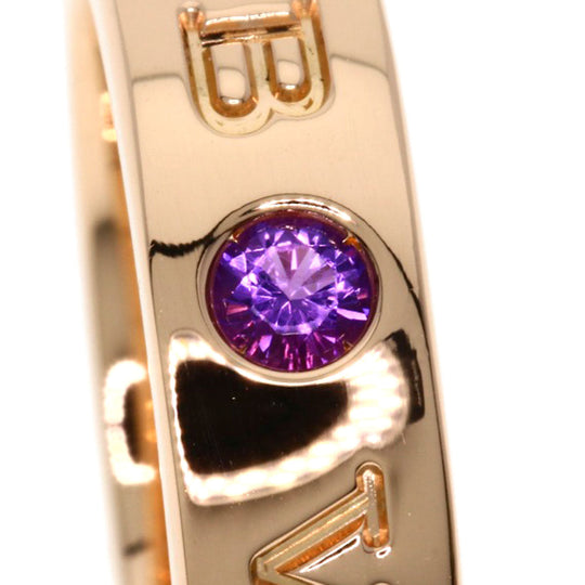 BVLGARI Ring 18K Pink Gold gold Roman Sorbet Pink Tourmaline Amethyst 1P Diamond #50