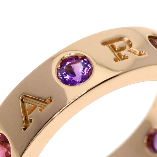 BVLGARI Ring 18K Pink Gold gold Roman Sorbet Pink Tourmaline Amethyst 1P Diamond #50