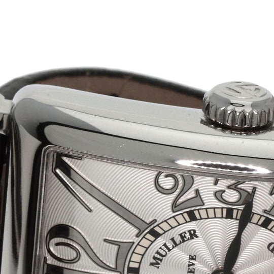 FRANCK MULLER Watches Quartz 902QZ Stainless Steel, Leather Silver Long Island Silver dial Women Used Authentic