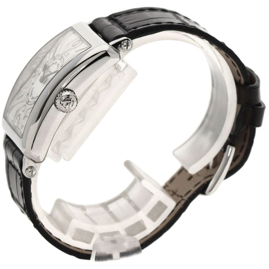 FRANCK MULLER Watches Quartz 902QZ Stainless Steel, Leather Silver Long Island Silver dial Women Used Authentic