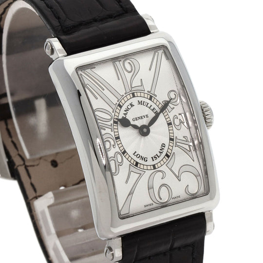 FRANCK MULLER Watches Quartz 902QZ Stainless Steel, Leather Silver Long Island Silver dial Women Used Authentic