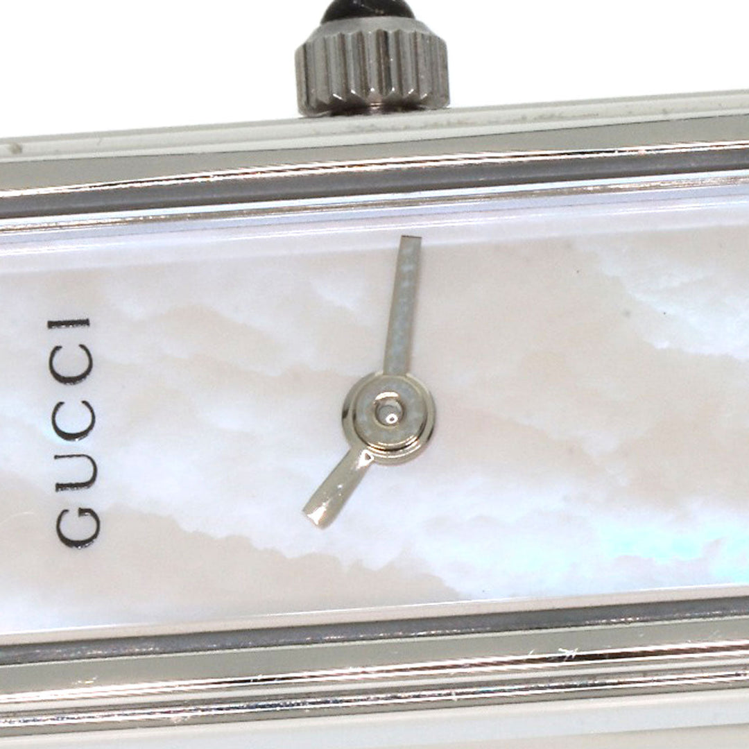 GUCCI Watches Quartz 1500L Stainless Steel , Stainless Steel Silver Square face White shell dial Women Used Authentic