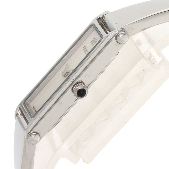 GUCCI Watches Quartz 1500L Stainless Steel , Stainless Steel Silver Square face White shell dial Women Used Authentic