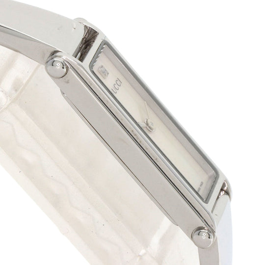 GUCCI Watches Quartz 1500L Stainless Steel , Stainless Steel Silver Square face White shell dial Women Used Authentic