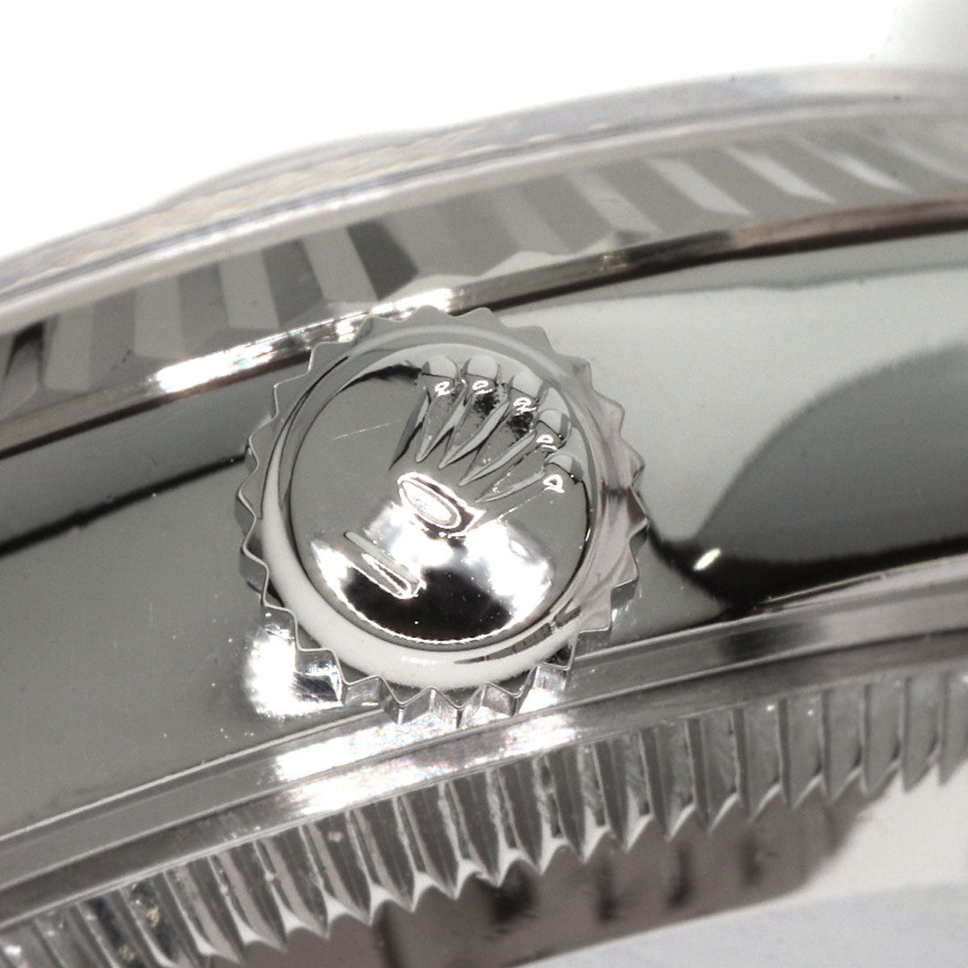 ROLEX Watches Mechanical Automatic 69174G Stainless Steel , Stainless Steel , K18WG Silver Datejust 10P Diamond Silver dial Women Used Authentic