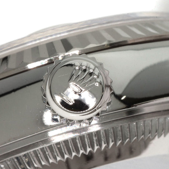 ROLEX Watches Mechanical Automatic 69174G Stainless Steel , Stainless Steel , K18WG Silver Datejust 10P Diamond Silver dial Women Used Authentic