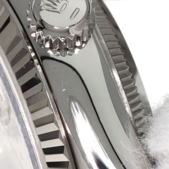 ROLEX Watches Mechanical Automatic 69174G Stainless Steel , Stainless Steel , K18WG Silver Datejust 10P Diamond Silver dial Women Used Authentic