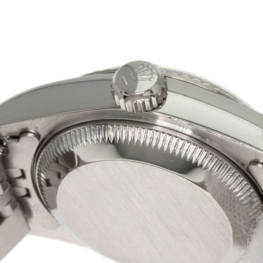 ROLEX Watches Mechanical Automatic 69174G Stainless Steel , Stainless Steel , K18WG Silver Datejust 10P Diamond Silver dial Women Used Authentic