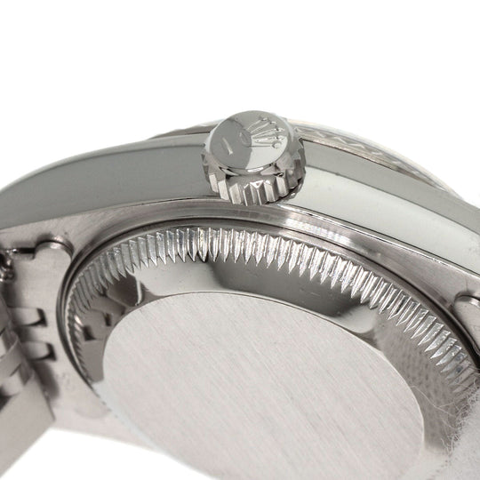 ROLEX Watches Mechanical Automatic 69174G Stainless Steel , Stainless Steel , K18WG Silver Datejust 10P Diamond Silver dial Women Used Authentic
