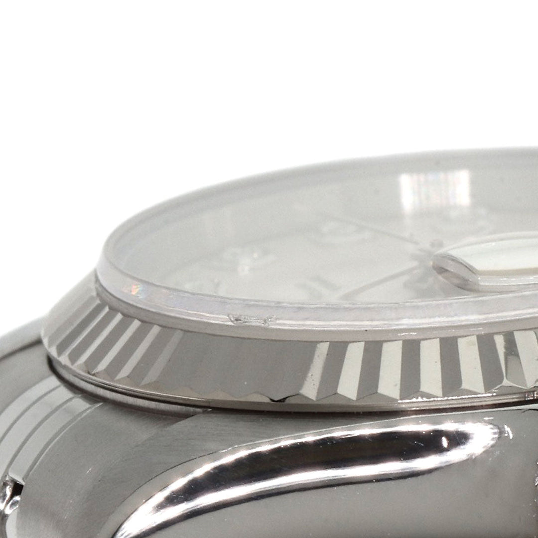 ROLEX Watches Mechanical Automatic 69174G Stainless Steel , Stainless Steel , K18WG Silver Datejust 10P Diamond Silver dial Women Used Authentic