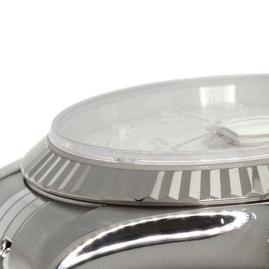 ROLEX Watches Mechanical Automatic 69174G Stainless Steel , Stainless Steel , K18WG Silver Datejust 10P Diamond Silver dial Women Used Authentic