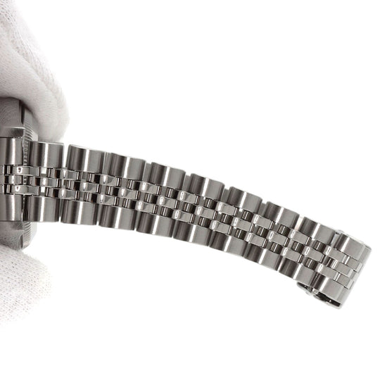 ROLEX Watches Mechanical Automatic 69174G Stainless Steel , Stainless Steel , K18WG Silver Datejust 10P Diamond Silver dial Women Used Authentic
