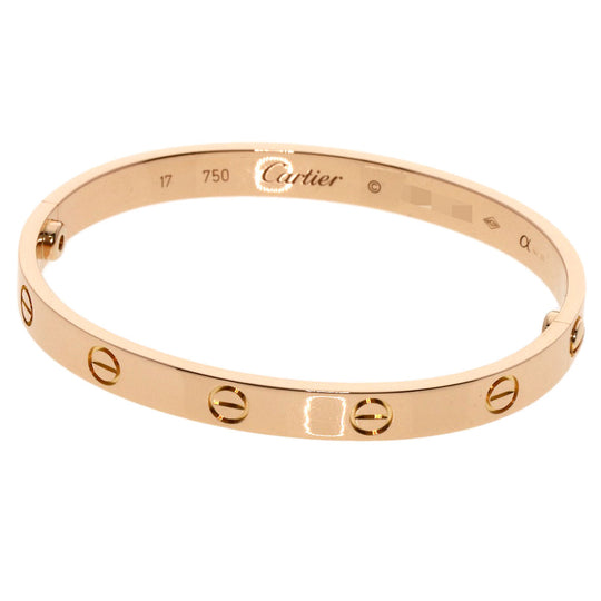 CARTIER bracelet 18K Pink Gold gold Love Breath No Driver #17 Women Used Authentic