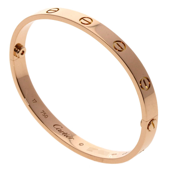 CARTIER bracelet 18K Pink Gold gold Love Breath No Driver #17 Women Used Authentic