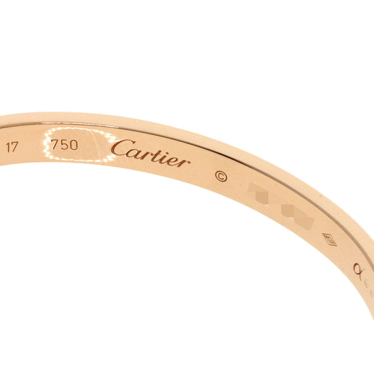 CARTIER bracelet 18K Pink Gold gold Love Breath No Driver #17 Women Used Authentic