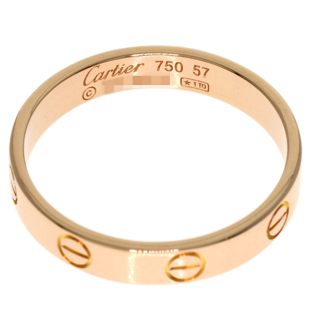 CARTIER Ring 18K Pink Gold gold Mini Love Ring #57