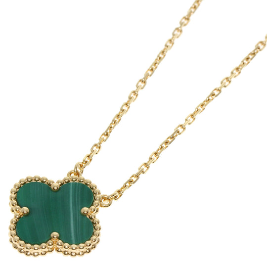 Van Cleef & Arpels Necklace 18K Yellow Gold gold Vintage Alhambra Malachite