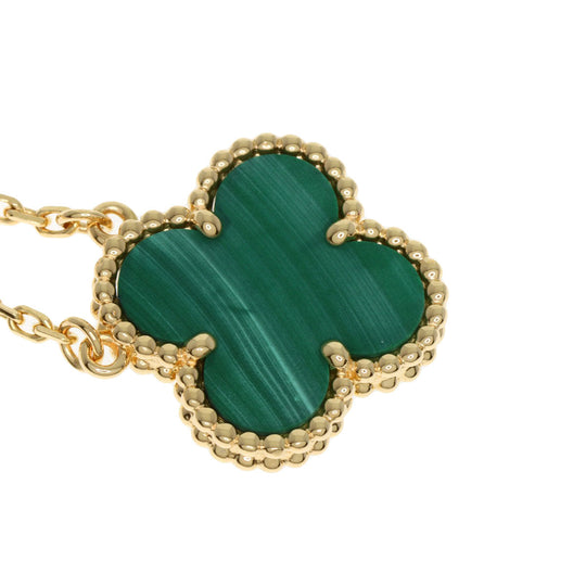 Van Cleef & Arpels Necklace 18K Yellow Gold gold Vintage Alhambra Malachite