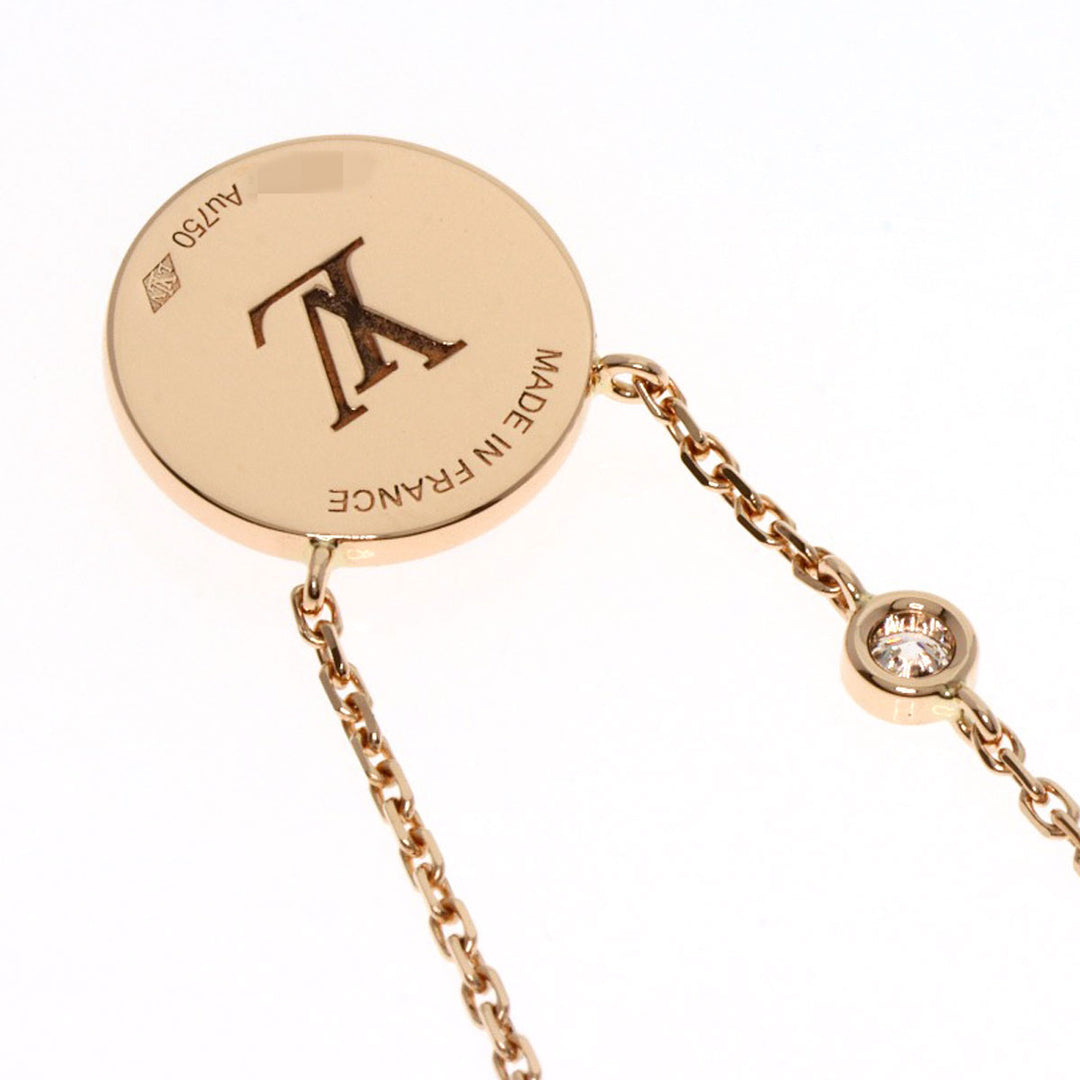 LOUIS VUITTON Necklace 18K Pink Gold gold Sun Blossom 1P Diamond