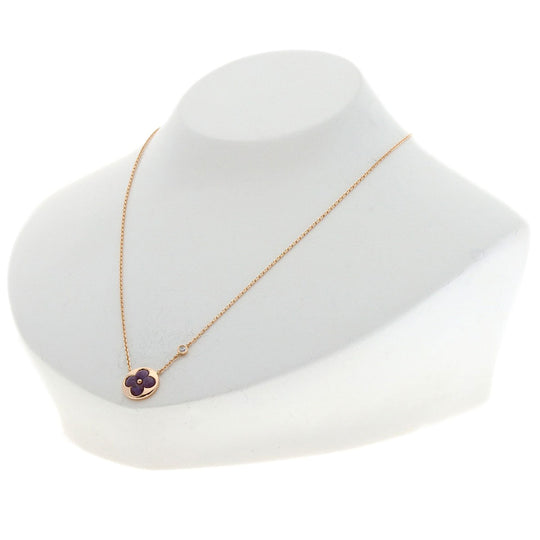 LOUIS VUITTON Necklace 18K Pink Gold gold Sun Blossom 1P Diamond