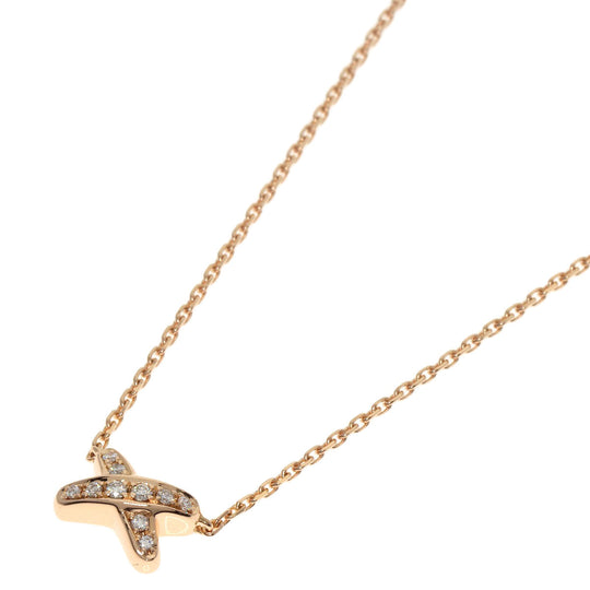 Chaumet Necklace 18K Pink Gold gold Lian Diamond Women Used Authentic