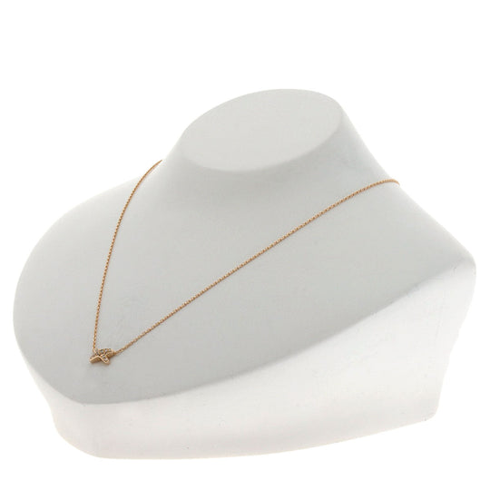 Chaumet Necklace 18K Pink Gold gold Lian Diamond Women Used Authentic