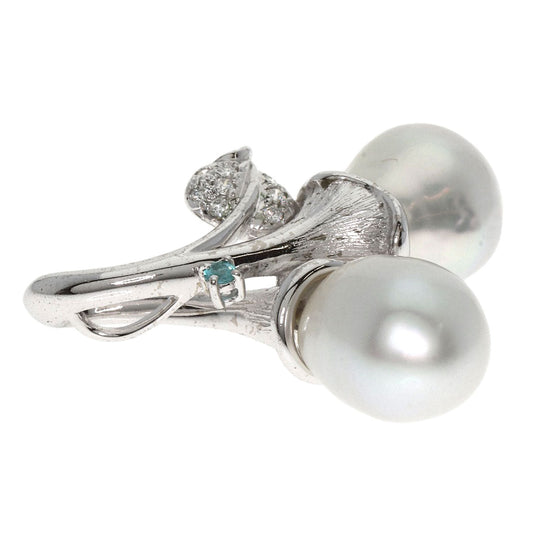 TASAKI Pendant top K18WG Silver Pearl Pearl Sapphire Diamond Women Used Authentic