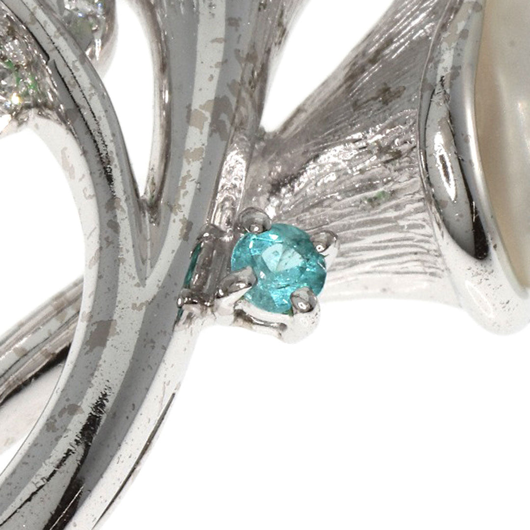 TASAKI Pendant top K18WG Silver Pearl Pearl Sapphire Diamond Women Used Authentic