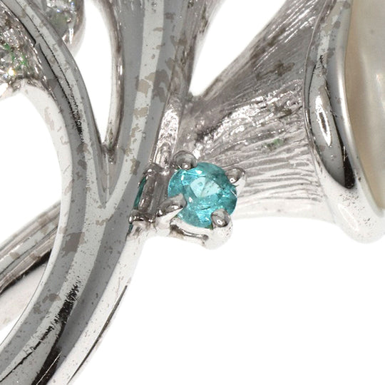 TASAKI Pendant top K18WG Silver Pearl Pearl Sapphire Diamond Women Used Authentic