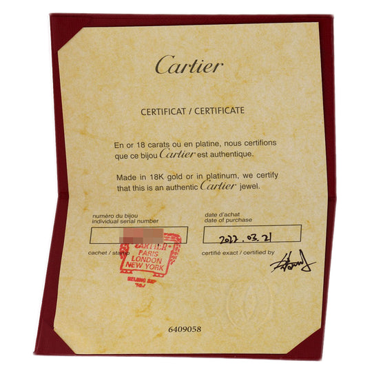 CARTIER Ring 18K Pink Gold gold Juste uncre double diamond #48