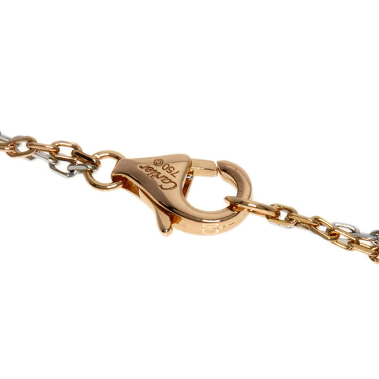 CARTIER Necklace 18K Pink Gold gold Love Three Hoop Diamond