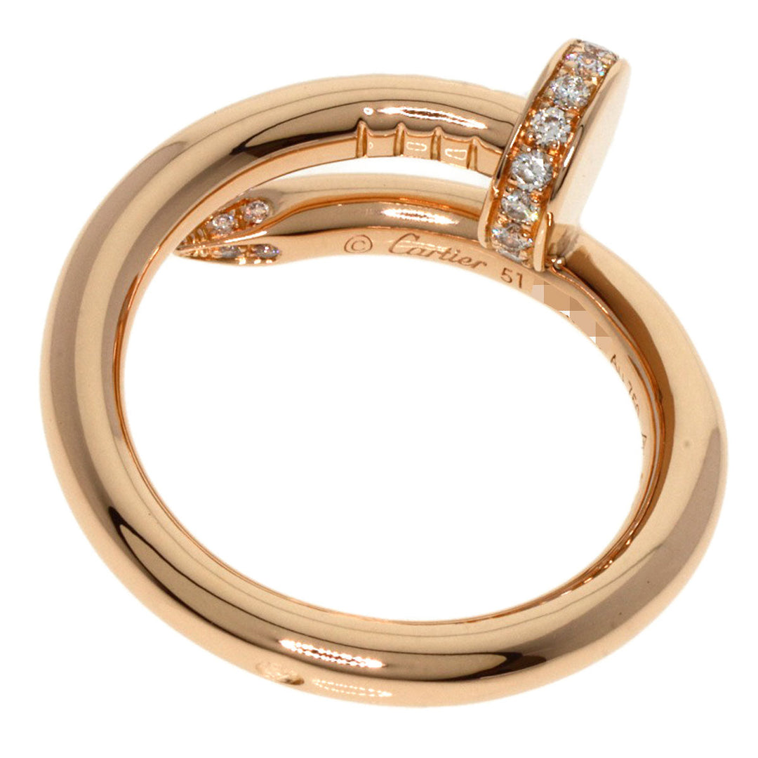 CARTIER Ring 18K Pink Gold gold Juste un Clou Classic Model Diamond #51
