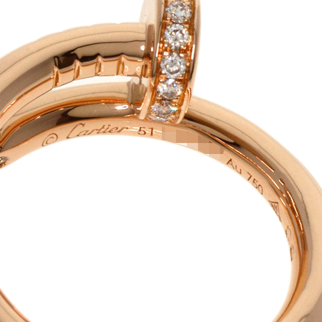 CARTIER Ring 18K Pink Gold gold Juste un Clou Classic Model Diamond #51