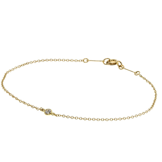 TIFFANY&Co. bracelet 18K Yellow Gold gold By the yard diamond Women Used Authentic