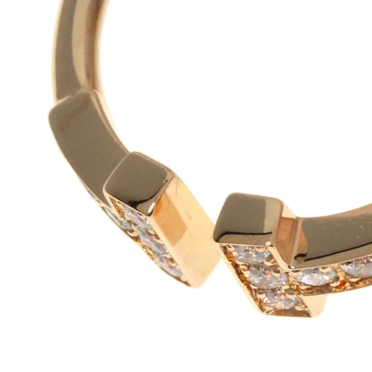 TIFFANY&Co. Ring 18K Pink Gold gold T wire diamond