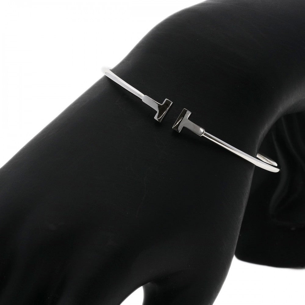 TIFFANY&Co. bracelet K18WG Silver T wire