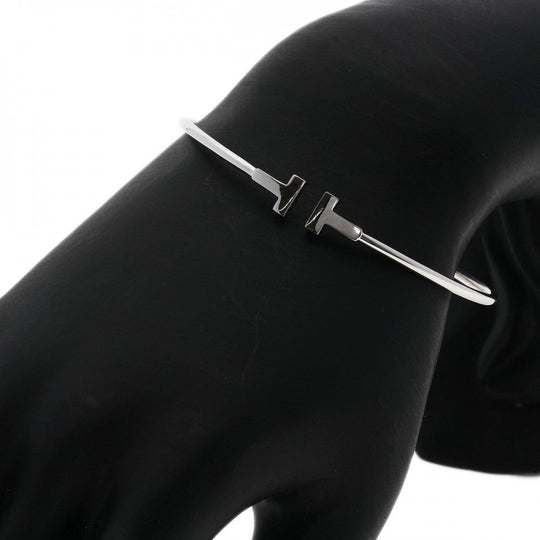 TIFFANY&Co. bracelet K18WG Silver T wire