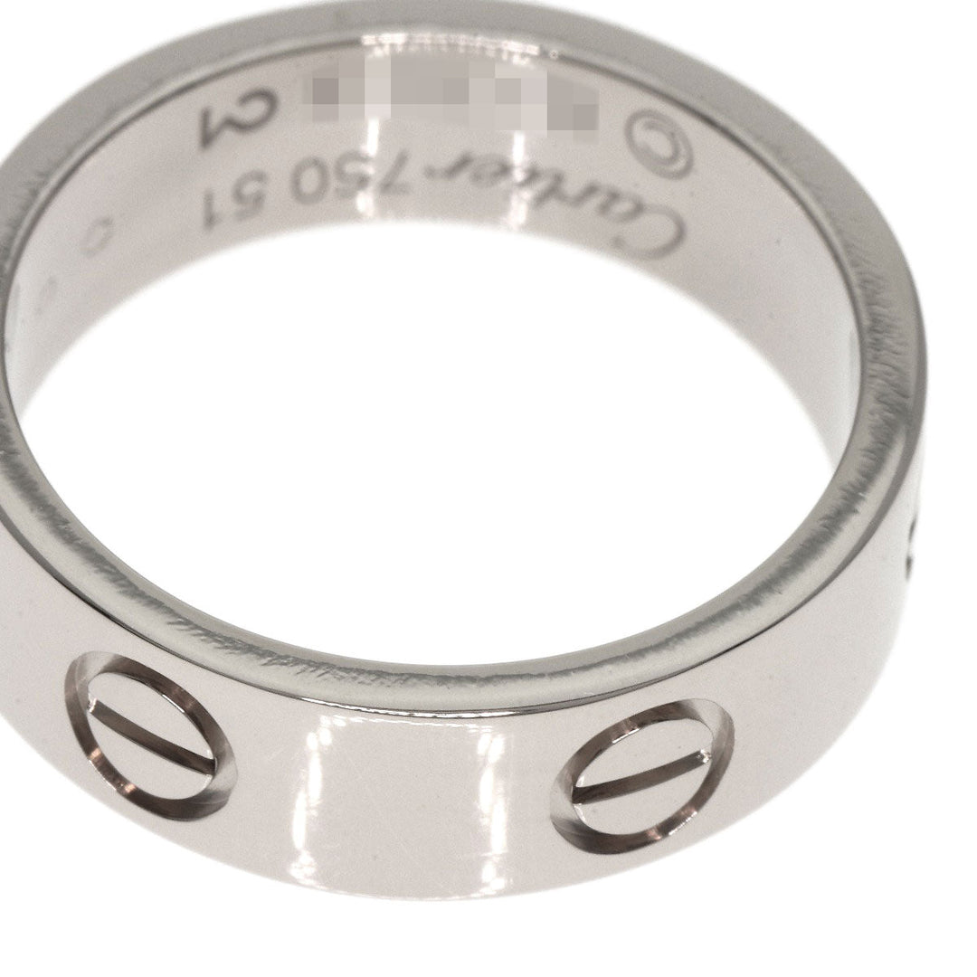 CARTIER Ring K18WG Silver Love Ring #51