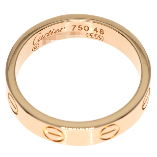 CARTIER Ring 18K Pink Gold gold Love Ring #48 Women Used Authentic