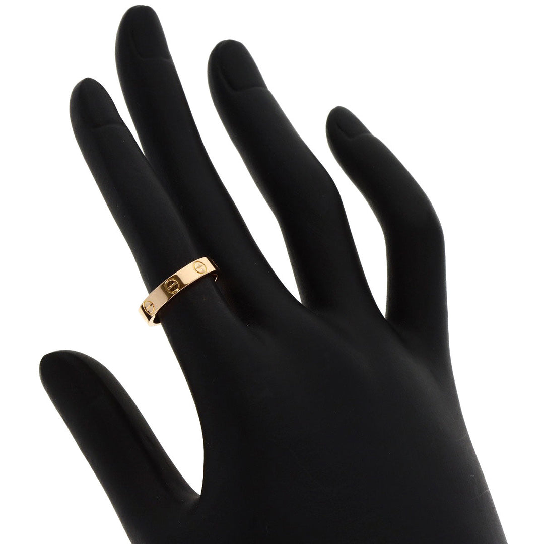 CARTIER Ring 18K Pink Gold gold Love Ring #48 Women Used Authentic