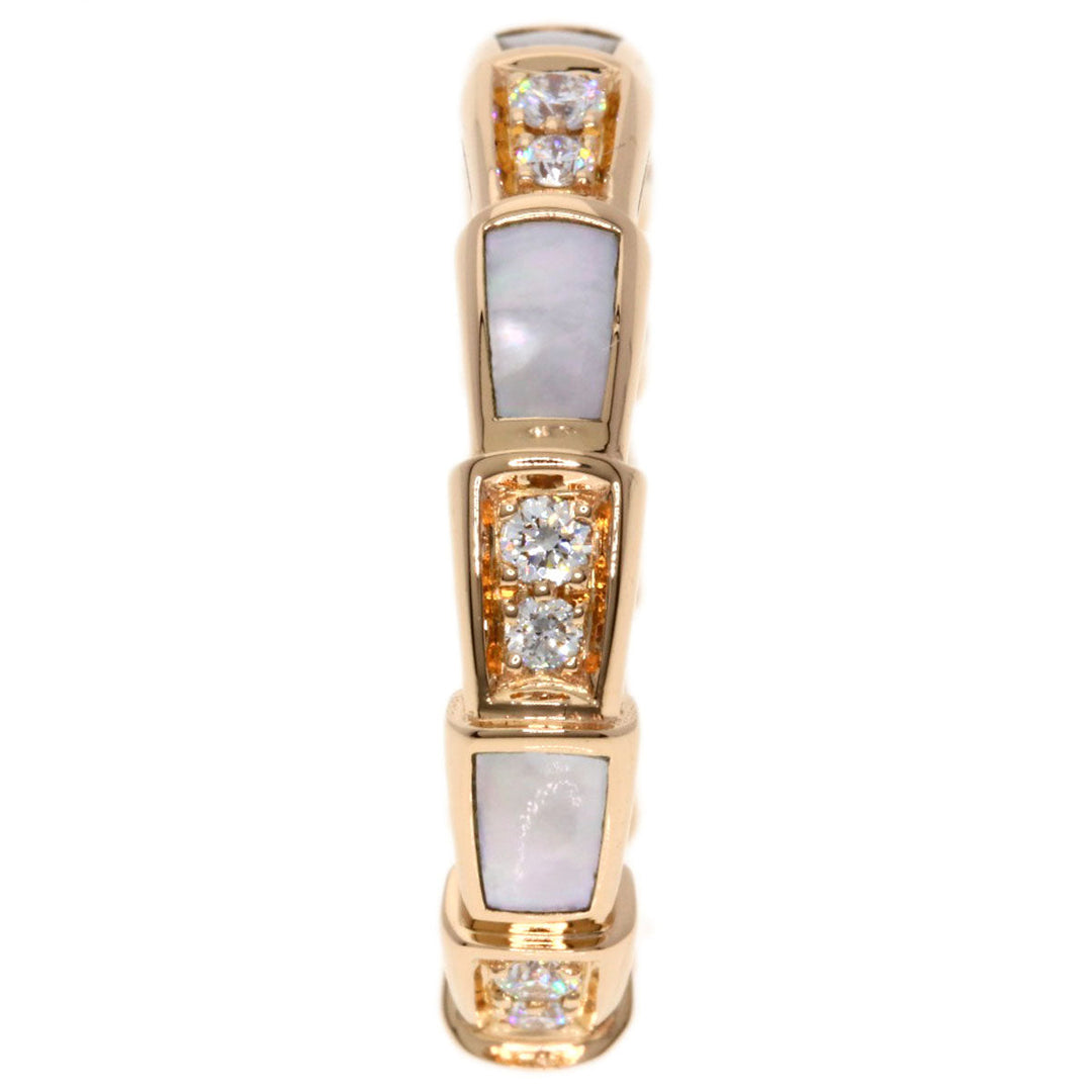 BVLGARI Ring 18K Pink Gold gold Serpenti Viper Diamond #49