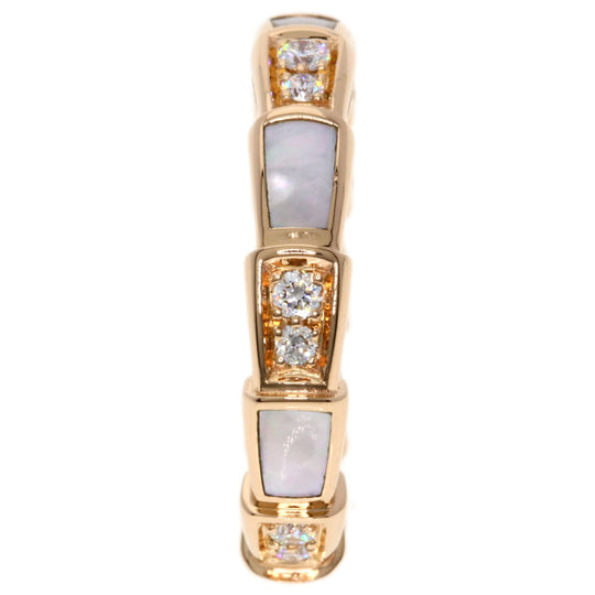 BVLGARI Ring 18K Pink Gold gold Serpenti Viper Diamond #49