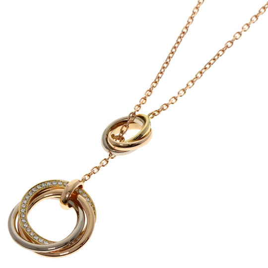 CARTIER Necklace 18K Yellow Gold gold Trinity diamond