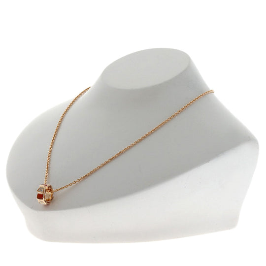 BVLGARI Necklace 18K Pink Gold gold Serpenti Carnelian Diamond