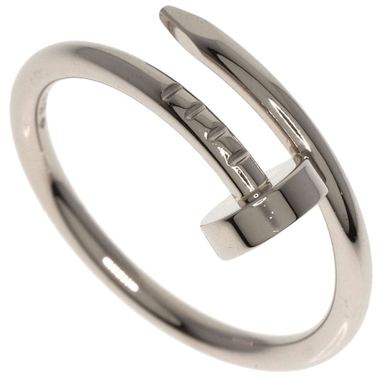 CARTIER Ring K18WG Silver Juste Uncre #50 Women Used Authentic