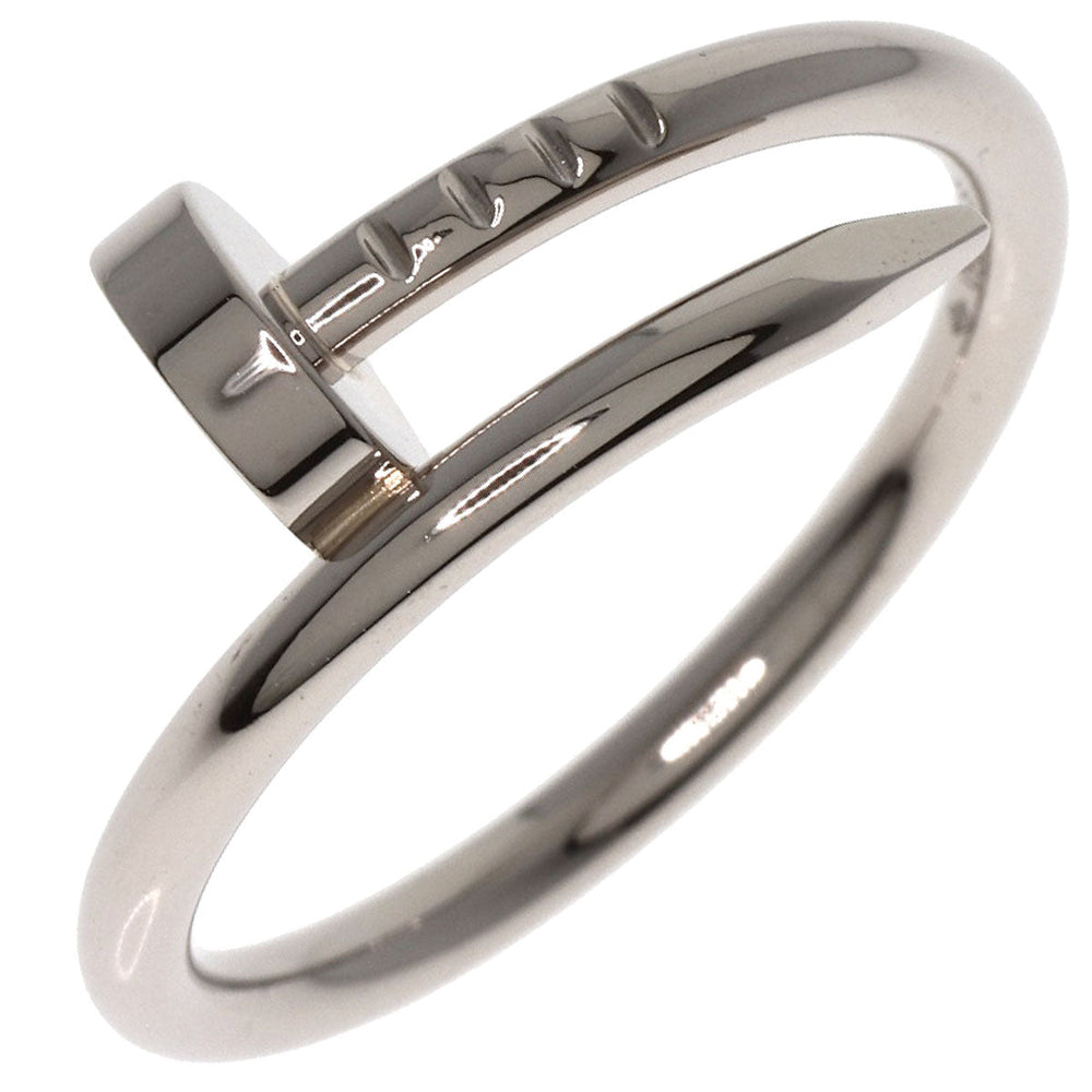 CARTIER Ring K18WG Silver Juste Uncre #50 Women Used Authentic
