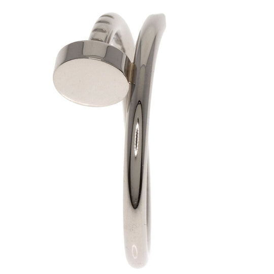 CARTIER Ring K18WG Silver Juste Uncre #50 Women Used Authentic