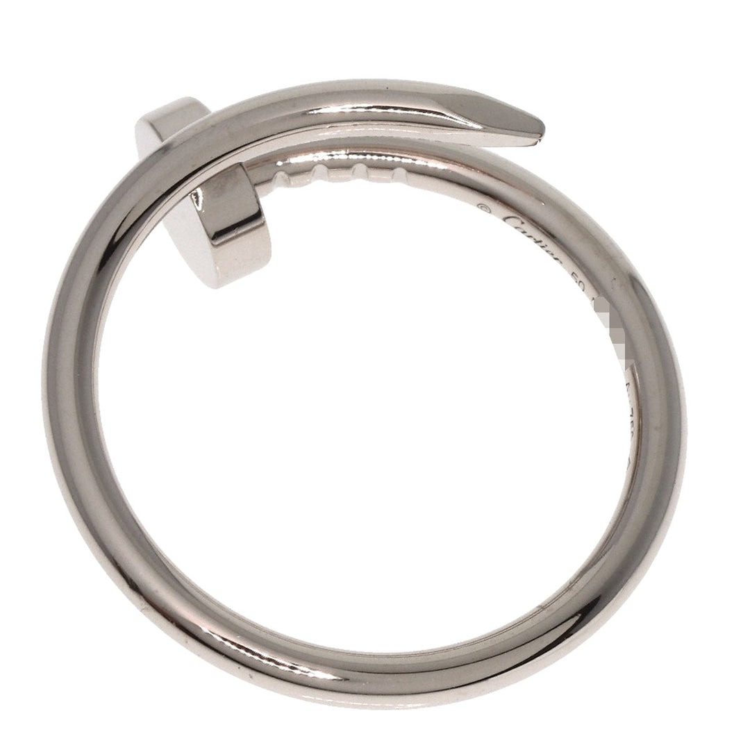 CARTIER Ring K18WG Silver Juste Uncre #50 Women Used Authentic