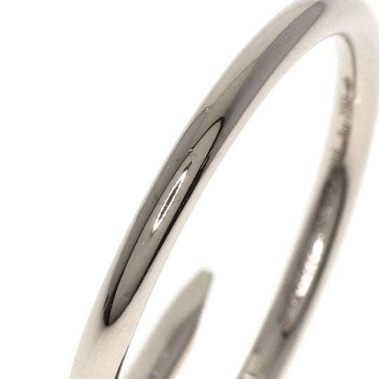 CARTIER Ring K18WG Silver Juste Uncre #50 Women Used Authentic