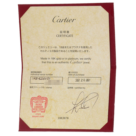 CARTIER Ring K18WG Silver Juste Uncre #50 Women Used Authentic